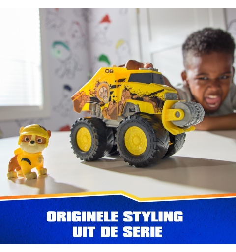 PAW Patrol Rescue Wheels Rubble’s Bulldozer, Toy Truck with Vehicle Transformation and Collectible Action Figure, Kids Toys