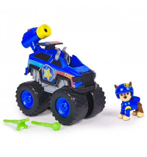 PAW Patrol Rescue Wheels Chase’s Cruiser, Toy Truck with Projectile Launcher and Collectible Action Figure, Kids Toys for