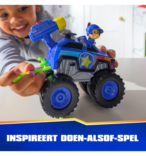 PAW Patrol Rescue Wheels Chase’s Cruiser, Toy Truck with Projectile Launcher and Collectible Action Figure, Kids Toys for