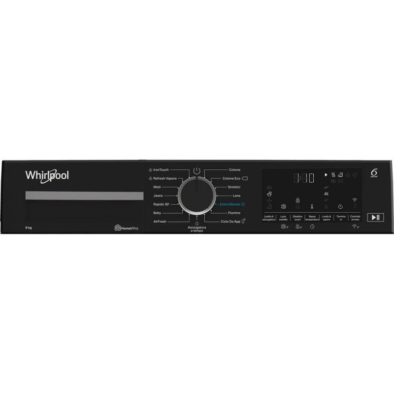 Whirlpool C WD 94M WBS IT, Capacità 9kg, classe C, colore White, Display digitale XL, Wi-Fi, IronTouch