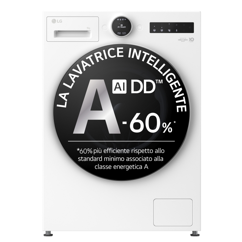 LG F4X9009TWCE washing machine Front-load 9 kg 1400 RPM White