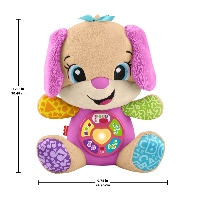 Fisher-Price Laugh & Learn Juguete De Aprendizaje Musical Perrita Con Smart Stages De De , Peluche Rosa Para Bebés En Versión