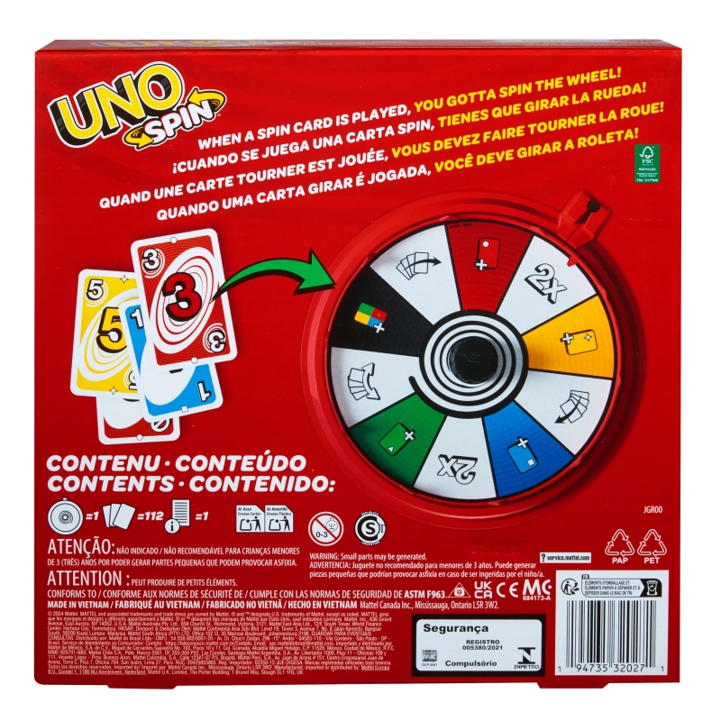 Mattel JGR00 juego de tablero Juego De Cartas Perder las cartas