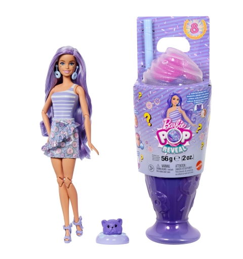 Barbie Pop Reveal Treat Series Doll & Accessories Set, 8 Surprises Include Pet (Styles May Vary)