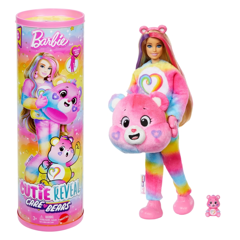 Barbie Cutie Reveal Care Bears Doll & Accessories with 10 Surprises, Series 2 (Styles May Vary)