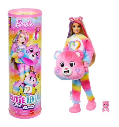Barbie Cutie Reveal Care Bears Doll & Accessories with 10 Surprises, Series 2 (Styles May Vary)