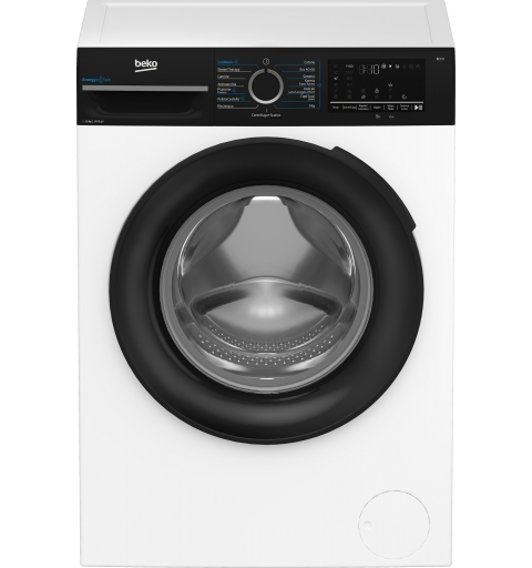 Beko b300 BMGWT41241B machine à laver Charge avant 12 kg 1400 tr min Noir, Blanc