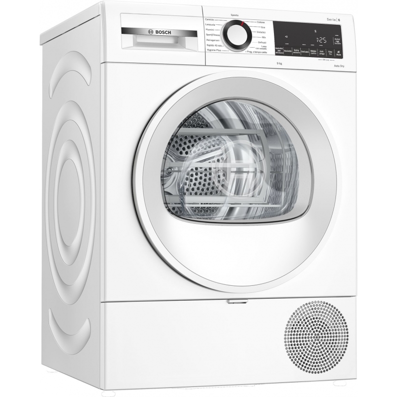 Bosch Serie 6 WQG243D6IT sèche-linge Pose libre Charge avant 9 kg Blanc