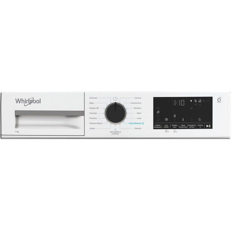 Whirlpool C WD R47M WBS IT sèche-linge Pose libre Charge avant 7 kg Blanc