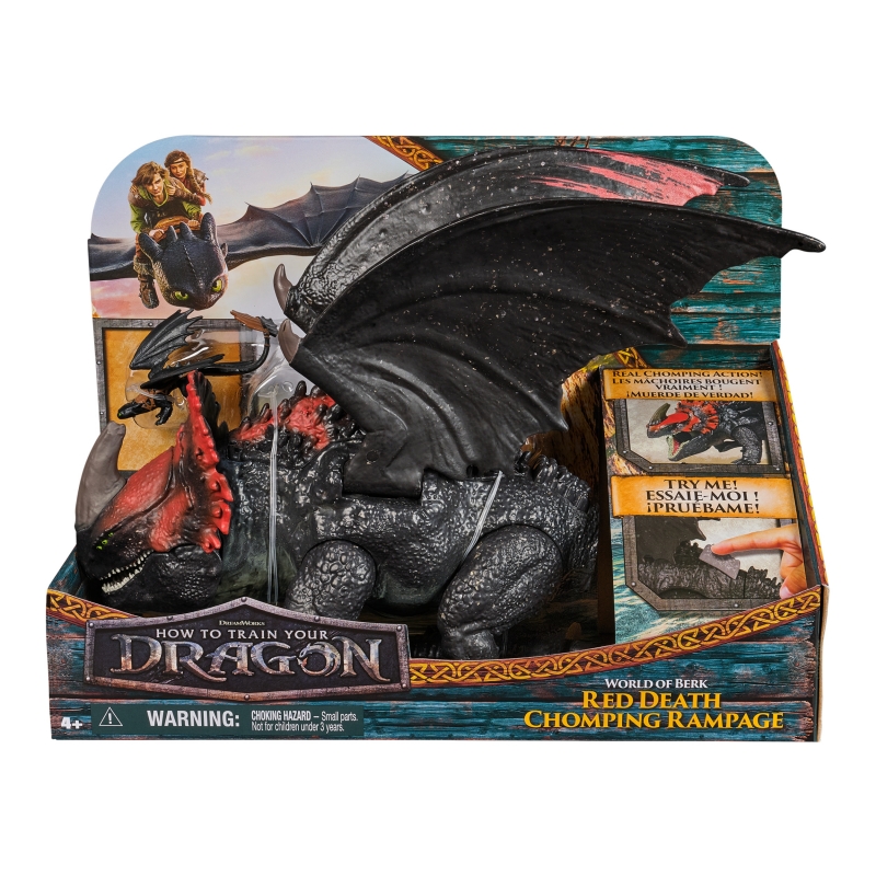 How to train your dragon DreamWorks Dragons, Dragon Trainer, Universo di Berk Morte Rossa Furia Divoratrice, Drago Giocattolo