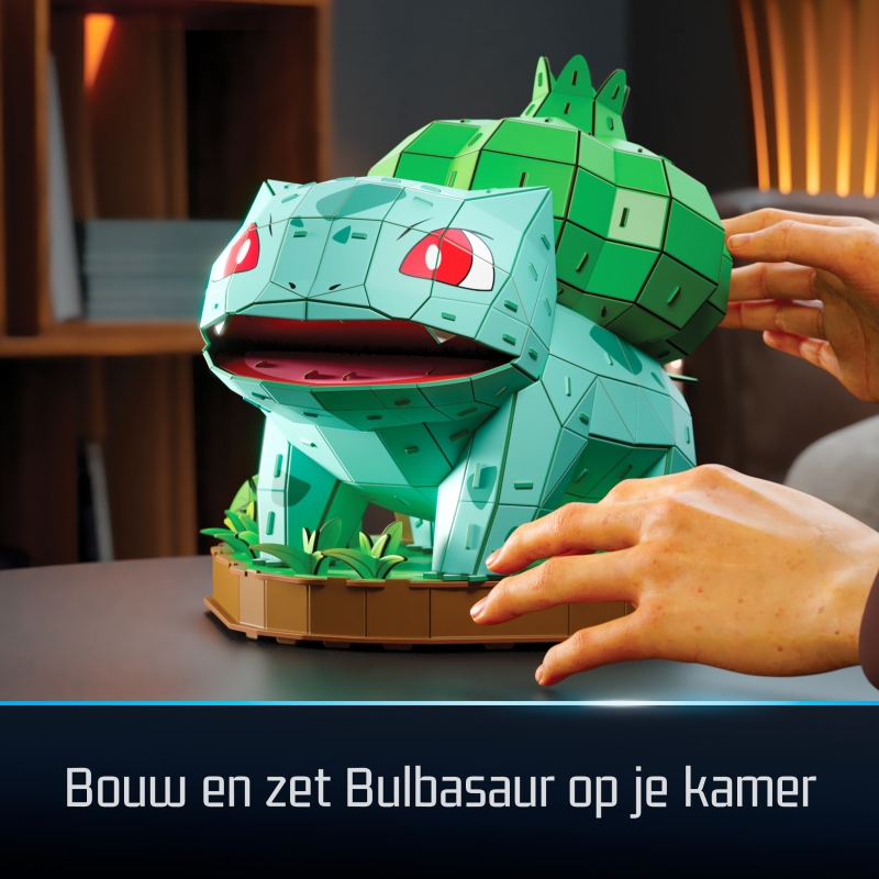 4D Build , Pokémon Bulbasaur 3D Model Kit, Pokémon Figure, Kanto First Partner Collection, Desk Décor, 195 Pieces, for Ages 12