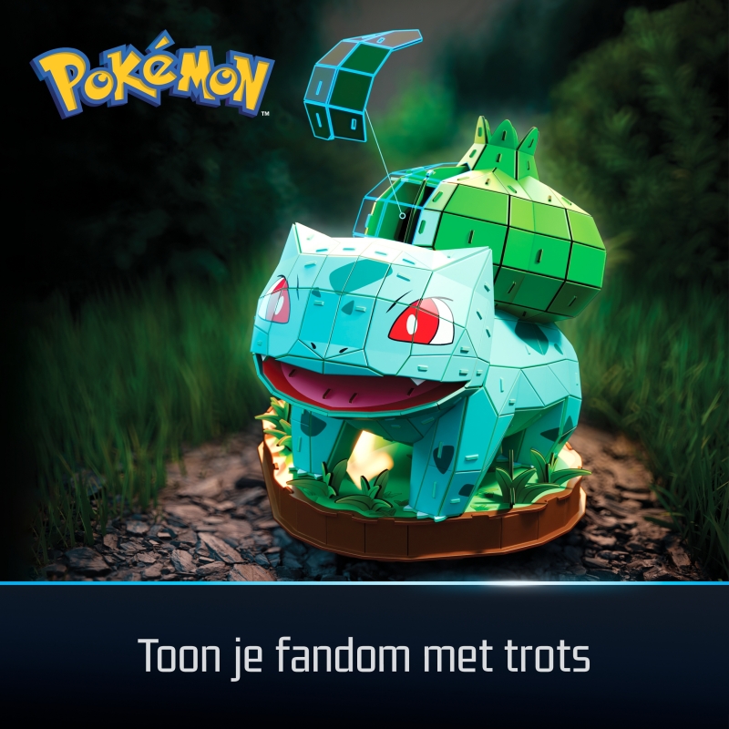 4D Build , Pokémon Bulbasaur 3D Model Kit, Pokémon Figure, Kanto First Partner Collection, Desk Décor, 195 Pieces, for Ages 12
