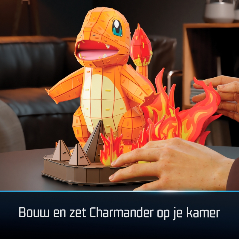 4D Build , Pokémon Charmander, Kit di Modellismo 3D, Puzzle per Adulti, 241 pezzi, dai 12 Anni in su