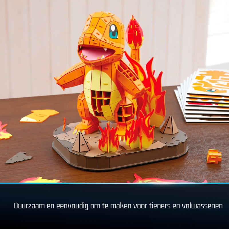 4D Build , Pokémon Charmander, Kit di Modellismo 3D, Puzzle per Adulti, 241 pezzi, dai 12 Anni in su