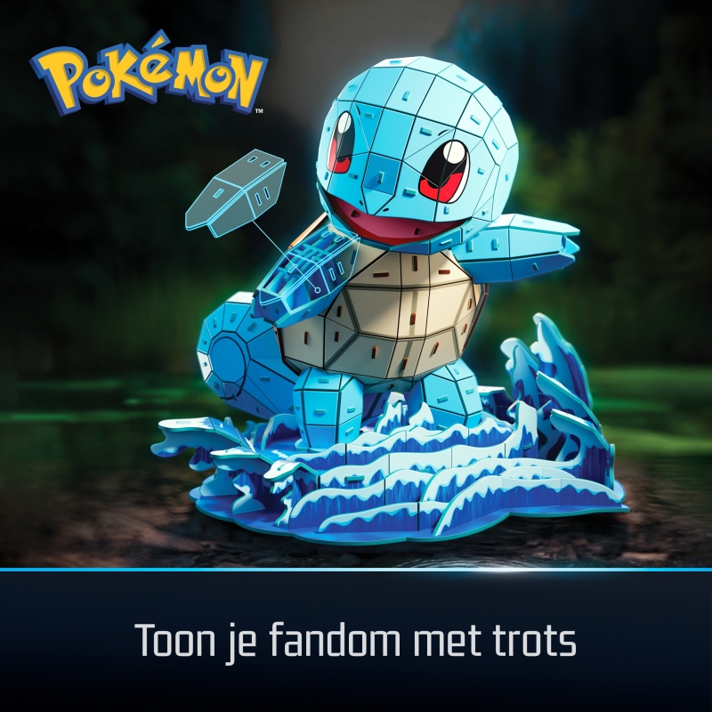 4D Build , Pokémon Squirtle 3D Model Kit, Pokémon Figure, Kanto First Partner Collection, Desk Décor, 180 Pieces, for Ages 12 &