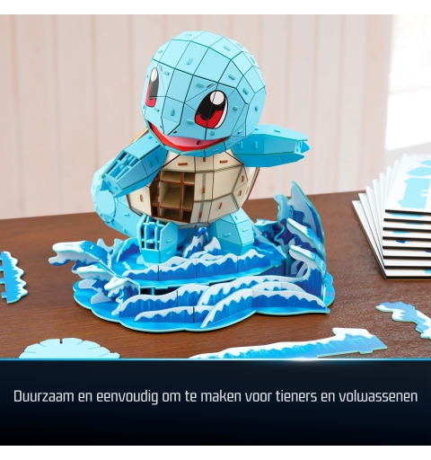 4D Build , Pokémon Squirtle 3D Model Kit, Pokémon Figure, Kanto First Partner Collection, Desk Décor, 180 Pieces, for Ages 12 &