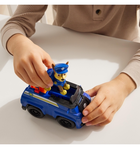 PAW Patrol Patrulla Canina - Coche POLICÍA Y Figura Chase - Coche de 15 cm con 1 Figura Chase - Patrulla Canina Juguetes -