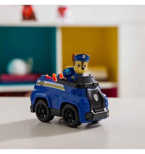 PAW Patrol Patrulla Canina - Coche POLICÍA Y Figura Chase - Coche de 15 cm con 1 Figura Chase - Patrulla Canina Juguetes -