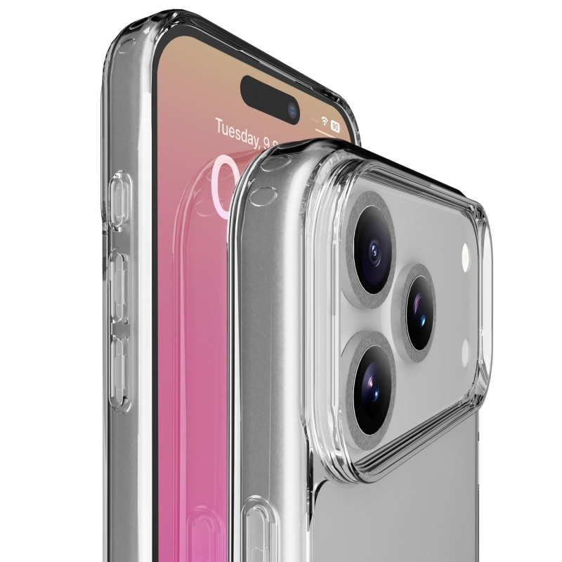 Cellularline Clear Strong - iPhone 17 Pro Max Custodia rigida con bordi in gomma