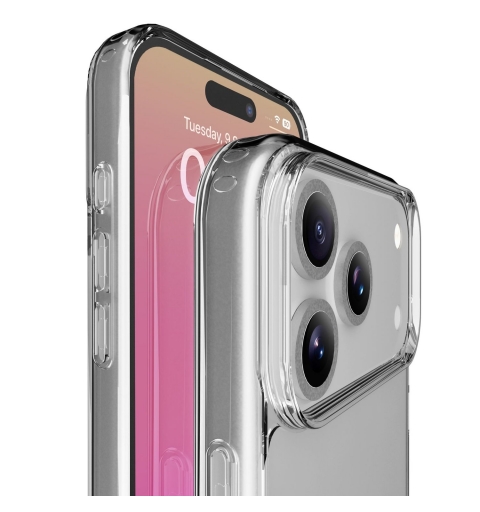 Cellularline Clear Strong - iPhone 17 Pro Max Custodia rigida con bordi in gomma