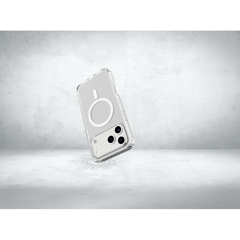 Cellularline Ultra Strong Mag - iPhone 17 Pro Funda transparente ultra protectora con bordes reforzados en material anti