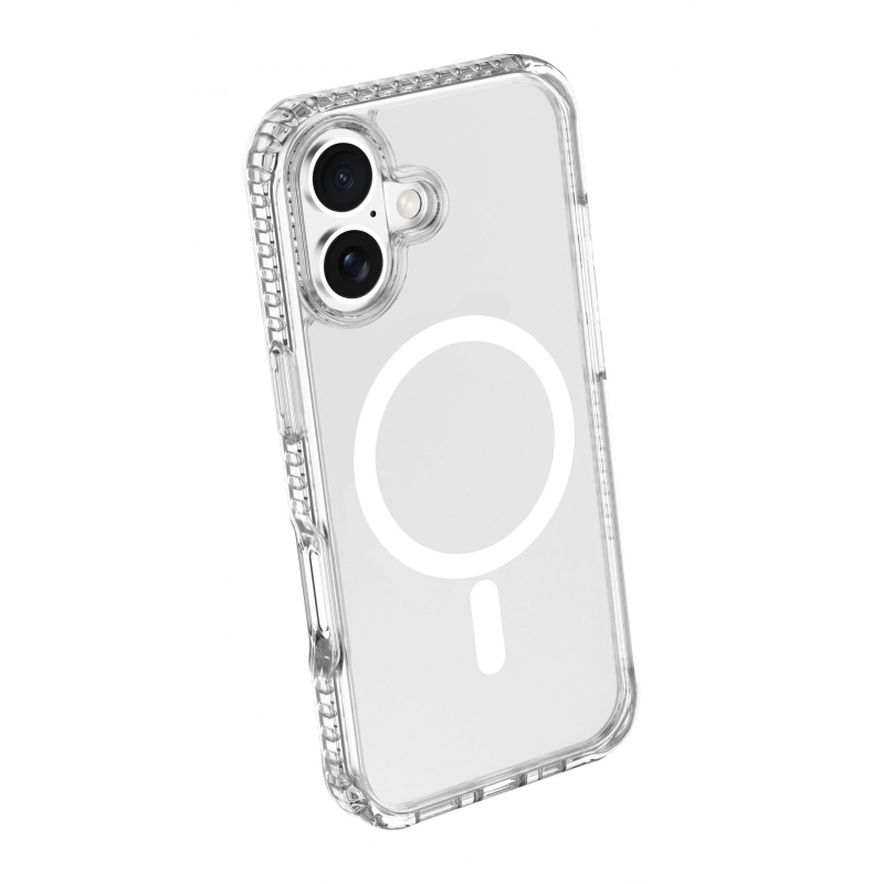 Cellularline Ultra Strong Mag - iPhone 17 Funda transparente ultra protectora con bordes reforzados en material anti impactos,