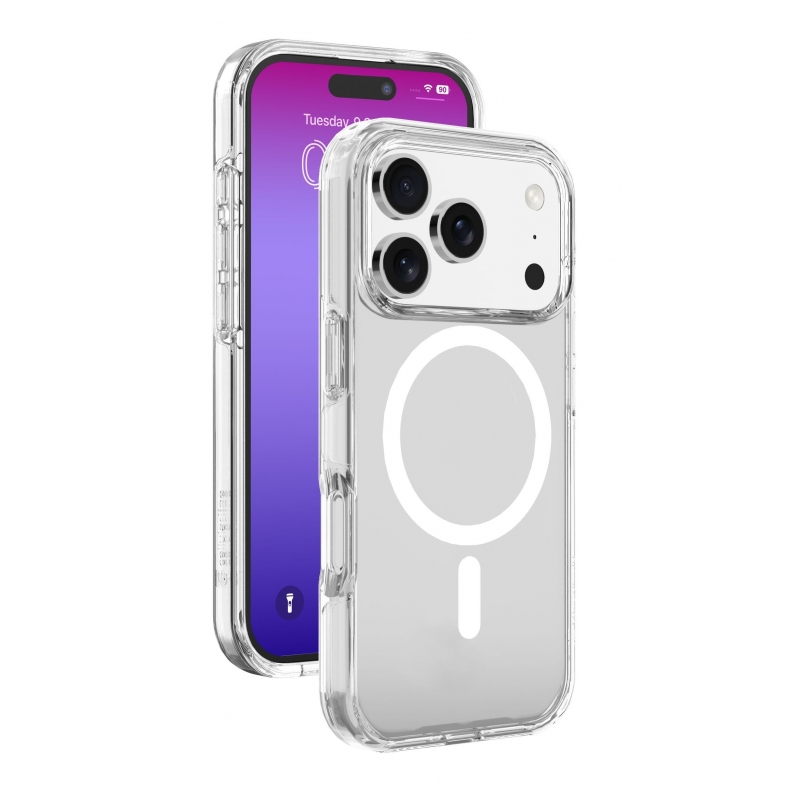 Cellularline Gloss Mag - iPhone 17 Pro Max Funda con imanes para usar con el cargador MagSafe de Apple