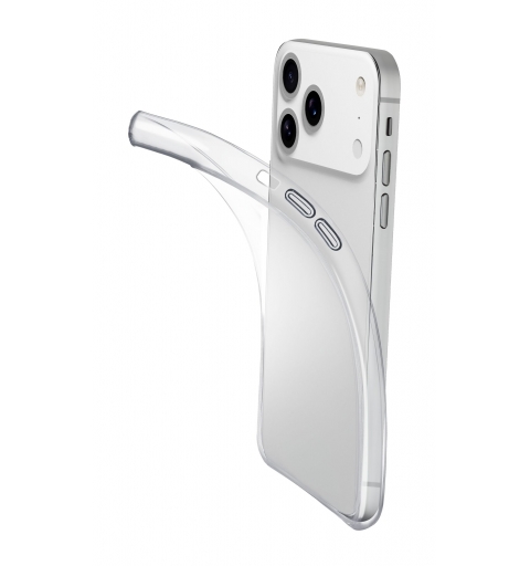 Cellularline Fine - iPhone 17 Pro Cover in gomma morbida ultra sottile e trasparente