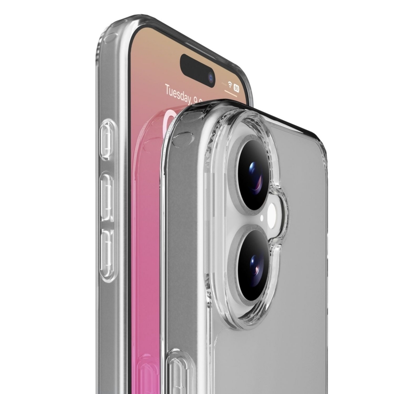 Cellularline Clear Strong - iPhone 17 Custodia rigida con bordi in gomma