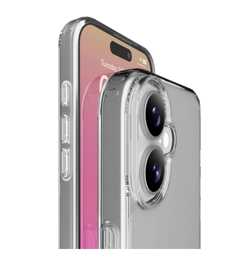 Cellularline Clear Strong - iPhone 17 Custodia rigida con bordi in gomma
