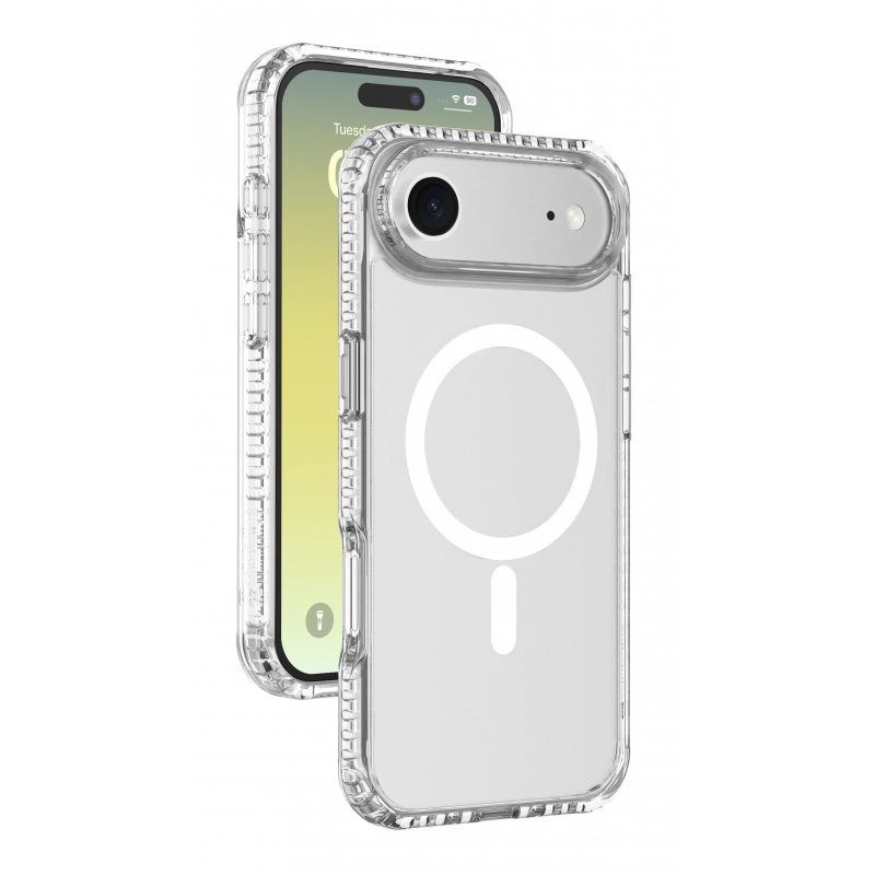 Cellularline Ultra Strong Mag - iPhone Air Coque transparente ultra-protectrice avec bords renforcés en matériau anti-choc,