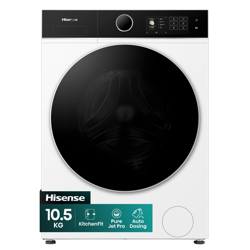 Hisense WF5I1045BWQ lavatrice Caricamento frontale 10,5 kg 1400 Giri min Bianco
