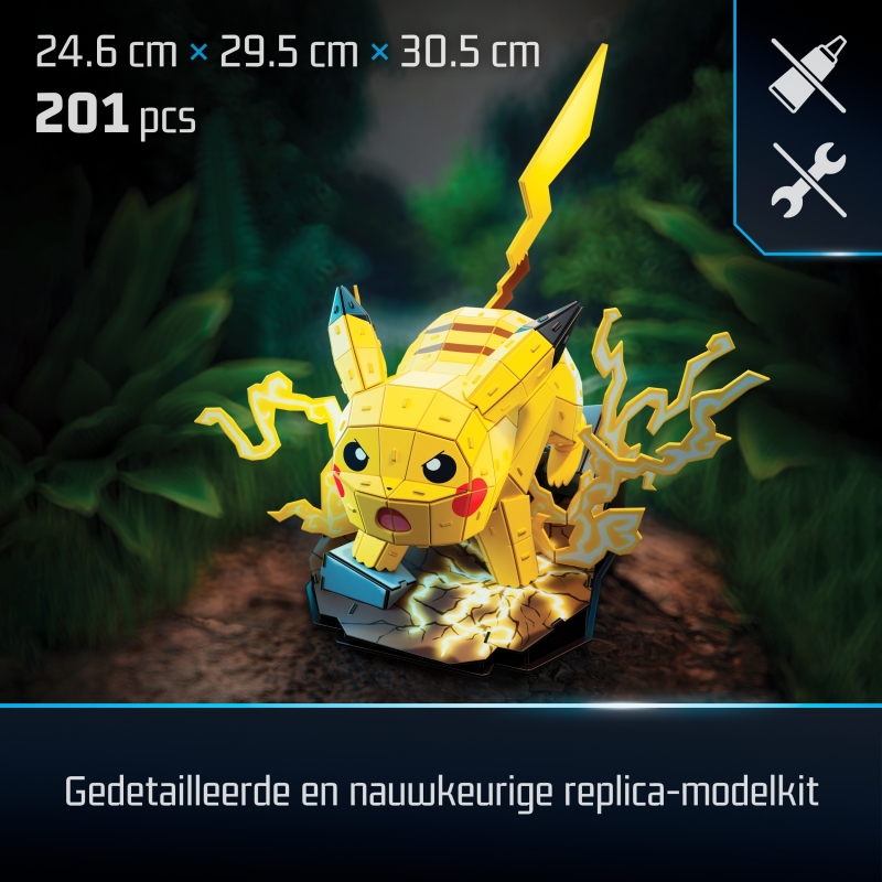 4D Build , Pokémon Pikachu, Kit di Modellismo 3D, Puzzle per Adulti, 201 pezzi, dai 12 Anni in su