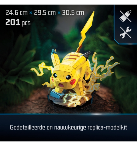 4D Build , Pokémon Pikachu, Kit di Modellismo 3D, Puzzle per Adulti, 201 pezzi, dai 12 Anni in su