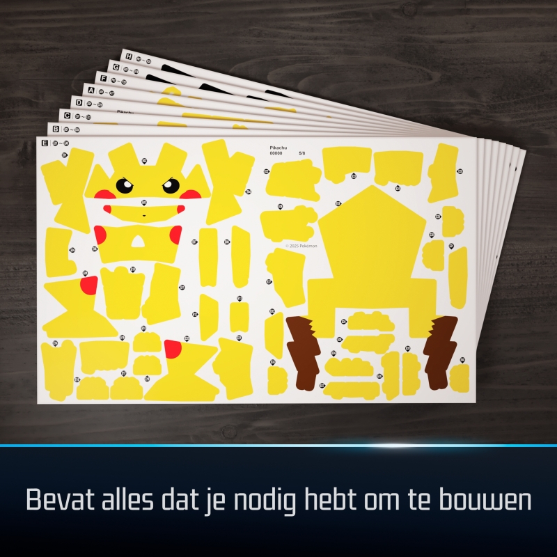 4D Build , Pokémon Pikachu, Kit di Modellismo 3D, Puzzle per Adulti, 201 pezzi, dai 12 Anni in su