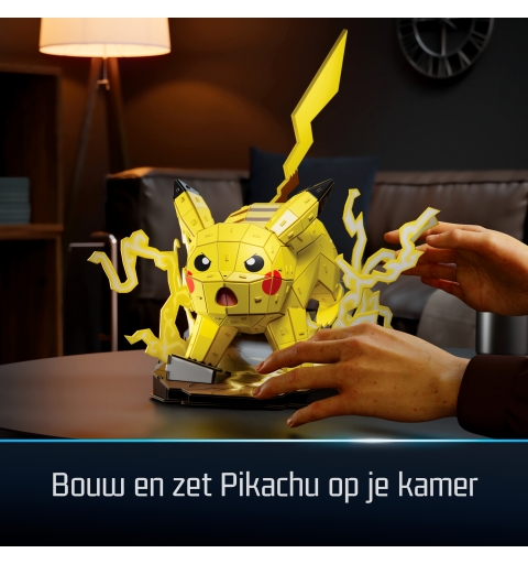 4D Build , Pokémon Pikachu, Kit di Modellismo 3D, Puzzle per Adulti, 201 pezzi, dai 12 Anni in su
