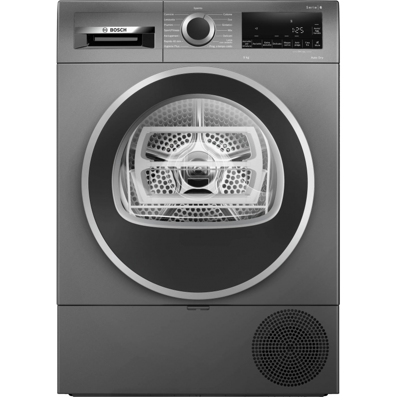 Bosch Serie 6 WQG243DRII Wäschetrockner Freistehend Frontlader 9 kg Anthrazit