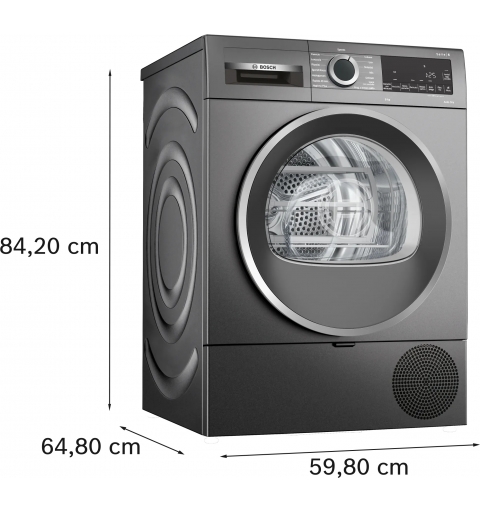 Bosch Serie 6 WQG243DRII Asciugatrice a pompa di calore 9 kg Antracite