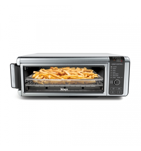 Ninja SP101 Sencillo 10 L Independiente 2400 W Freidora de aire caliente Negro, Acero inoxidable