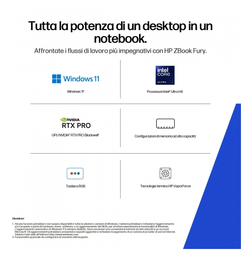 HP ZBook Fury G1i 16 inch Mobile Workstation PC Wolf Pro Security Edition Intel Core Ultra 7 255HX Workstation mobile 40,6 cm