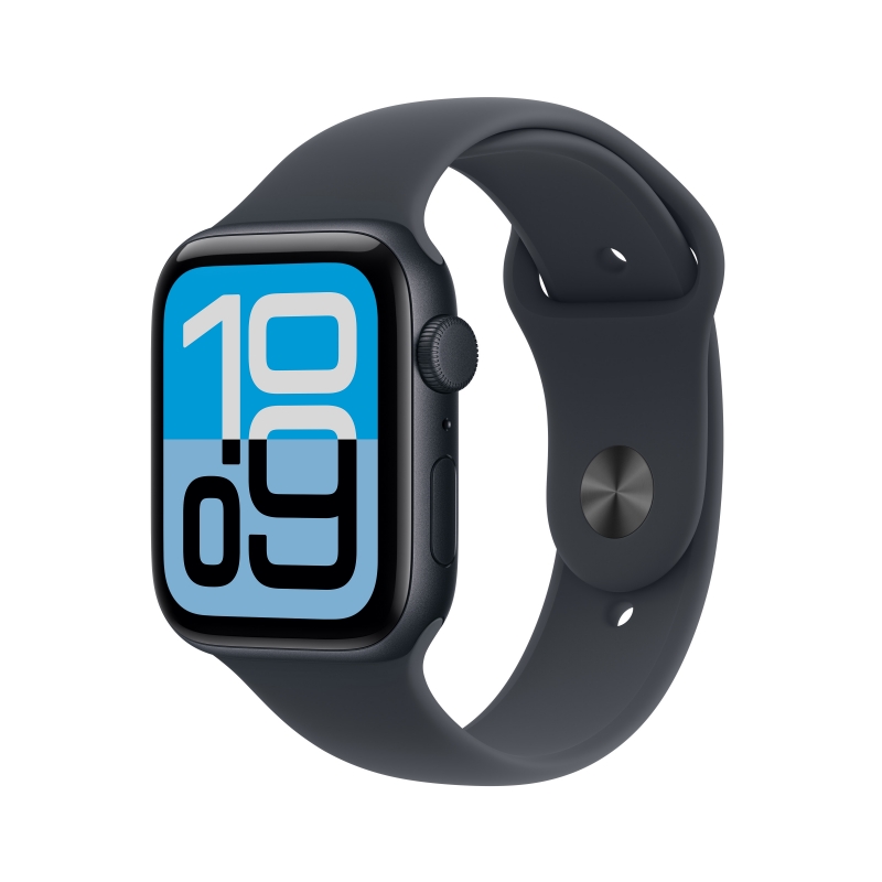 Apple Watch SE (3nd generation) SE 3 GPS 44mm Midnight Aluminium Case with Midnight Sport Band - M L