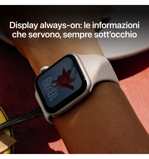Apple Watch SE (3nd generation) SE 3 GPS 44mm Cassa Alluminio Mezzanotte con Sport Band Mezzanotte - M L