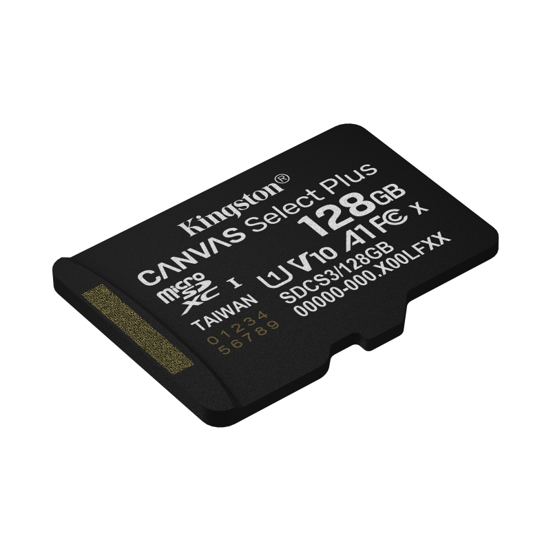 Kingston Technology 128GB microSDXC Canvas Select Plus Gen3 150MB s A1 (Adattatore SD incluso)