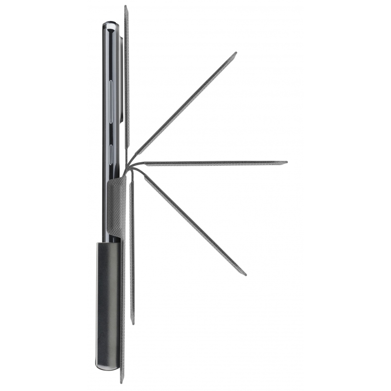 Cellularline Slide & Click Multikompatible Book-Style-Hülle mit Lederoptik – Größe L (Maximale Handymaße 90mm x 174mm)