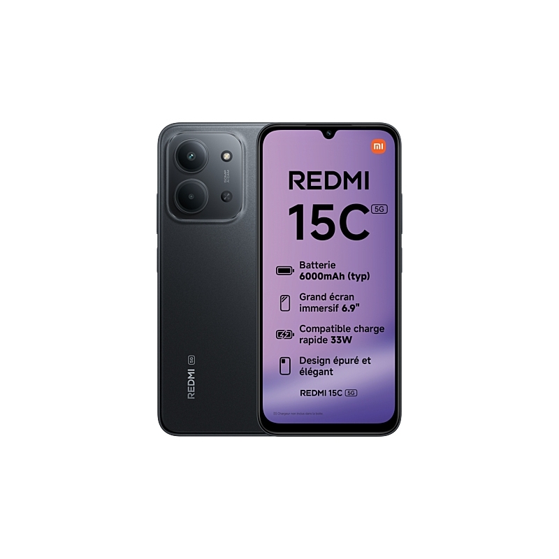 Xiaomi Redmi 15C 5G 17,5 cm (6.9") Hybride Dual-SIM USB Typ-C 4 GB 256 GB 6000 mAh Schwarz
