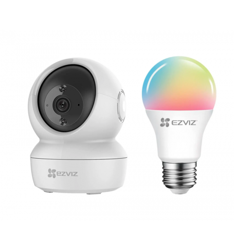 Ezviz Kit Videocamera sorveglianza Ezviz C6N + Lampadina a Led WiFi LB1 color rgb