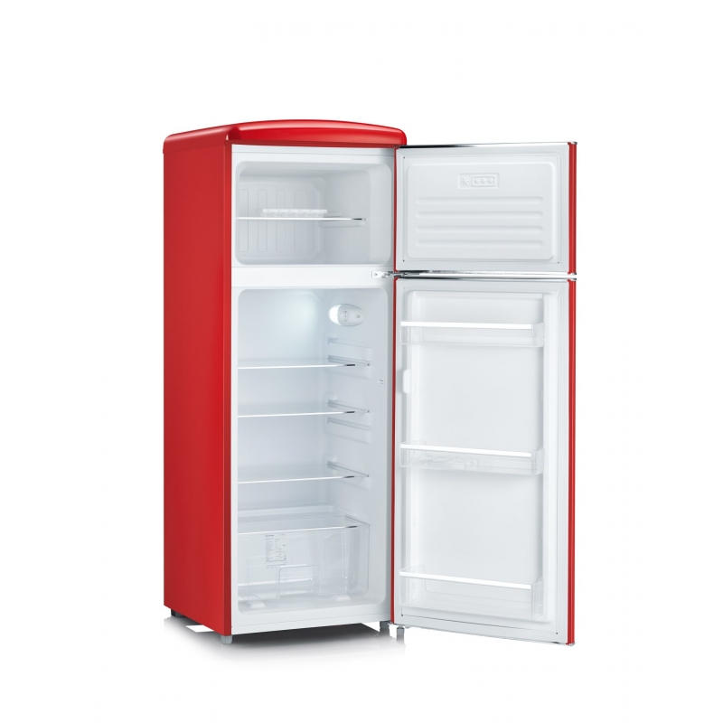 Severin RKG 8930 réfrigérateur-congélateur Pose libre 206 L E Rouge