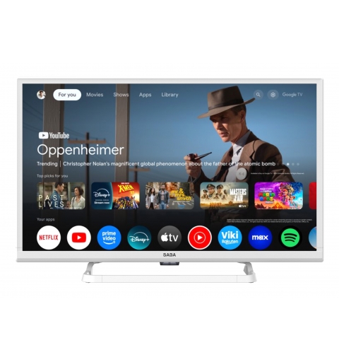 SABA SA24W78GTV Televisor 61 cm (24") HD Smart TV Wifi Blanco 130 cd m²