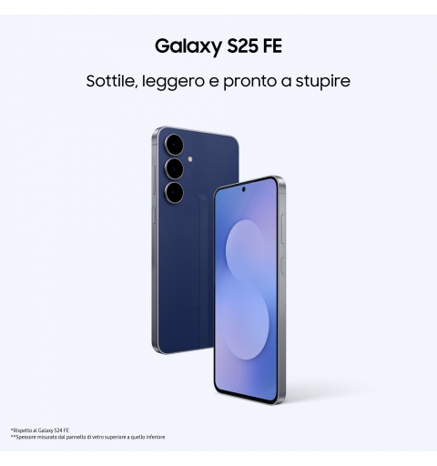 Samsung Galaxy S25 FE, Smartphone AI, Display Dynamic AMOLED 2X 6.7'', Fotocamera 50MP, 8GB RAM, 256GB, Batteria 4.900 mAh, Navy