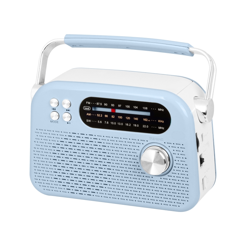 Trevi Radio Wireless Portatile Multibanda USB Micro SD RDA 70 BR Blu